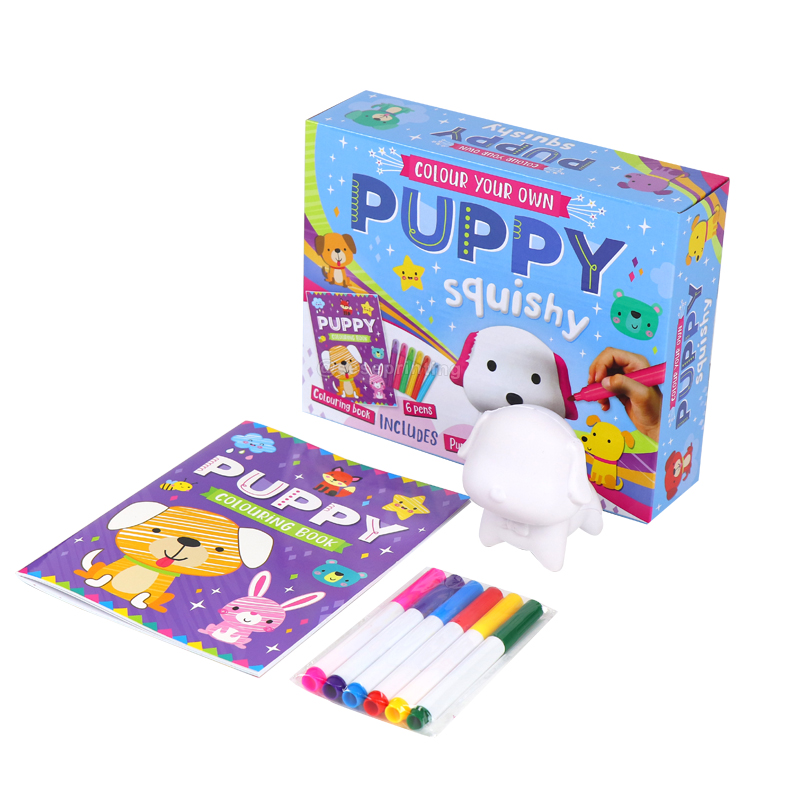 Paperback Book Printing Custom Puppy Colouring Book for Kids