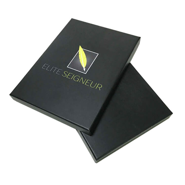 Hard cardboard black paper box gift (7)