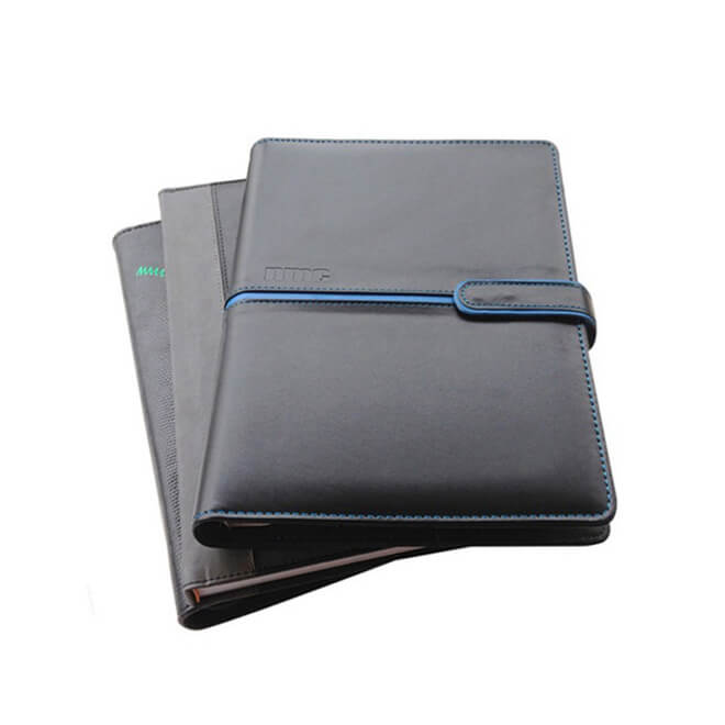  Luxury Leather Bound Journal - Black Leather Executive Journal Notebook
