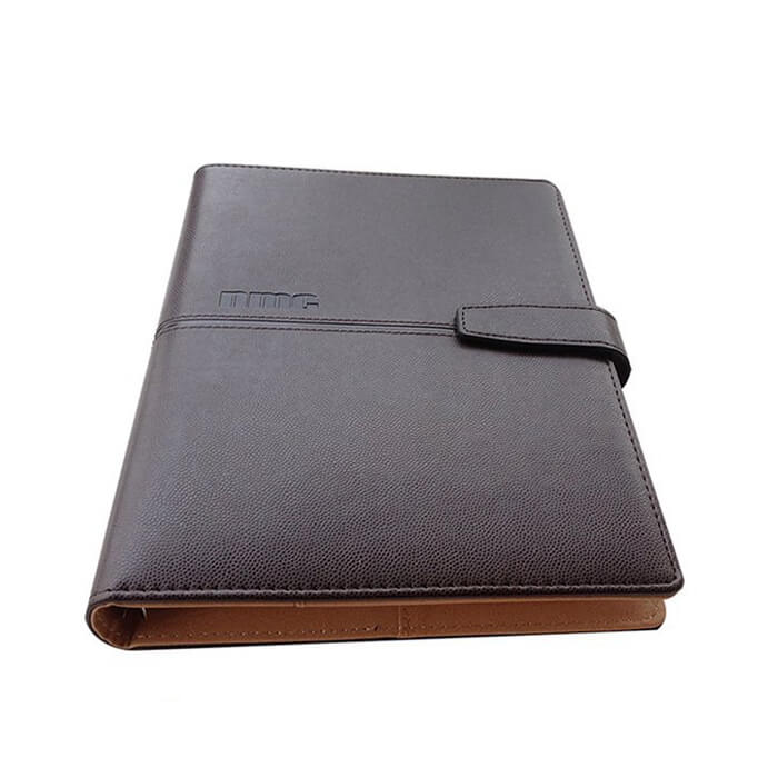  Luxury Leather Bound Journal - Black Leather Executive Journal Notebook