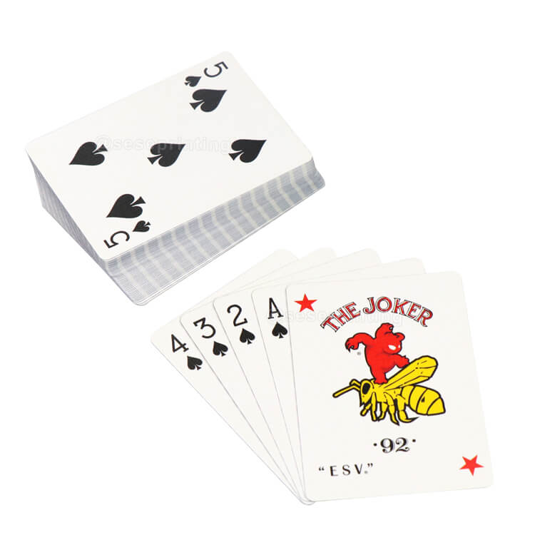 Front and Back Both Sides Custom Printed Playing Cards Printing Advertising Paper Poker Cards