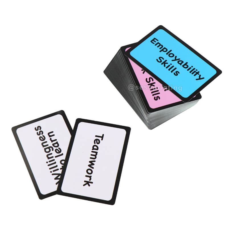 Custom Printing Educational Flash Card Playing Game Cards Categorise Skill Card