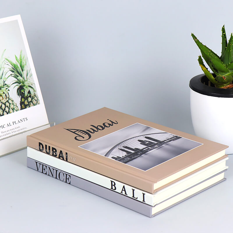 Decorative Book Set Real Blank Hardcover Book for Decor