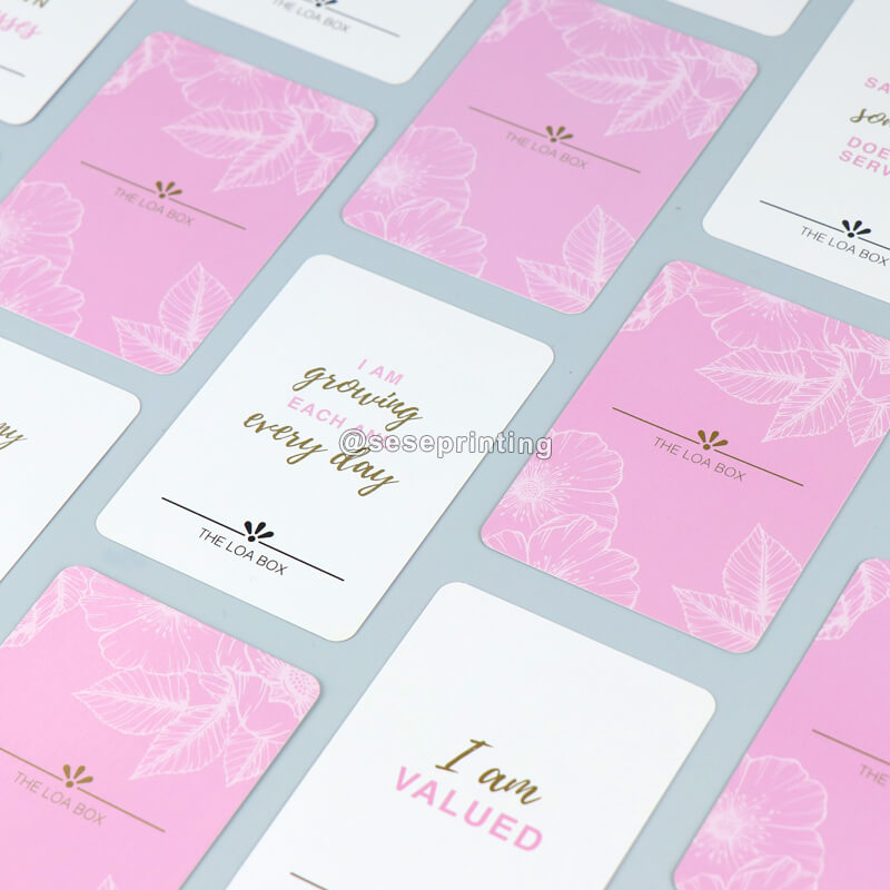 Custom Paper Affirmation Cards Inspirational Motivational Positive Card Decks