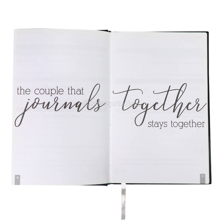 Custom A5 Linen Fabric Notebook Couple Journal Daily Challenge Planner