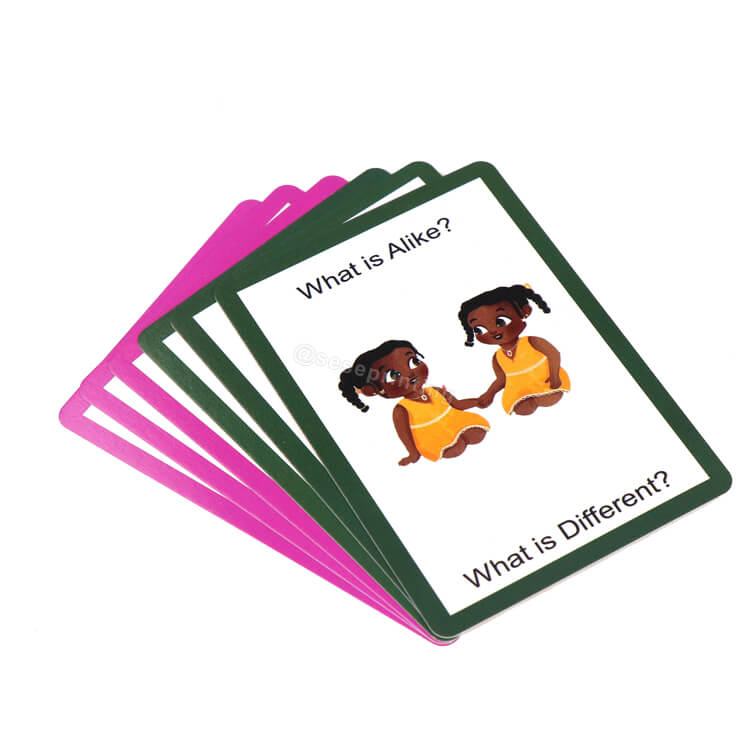 Printed Card Game Custom Alike and Different Playing Card