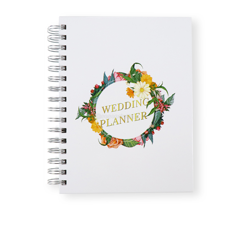 Custom Wedding Planner Printing Hardcover Spiral Journal Vow Book