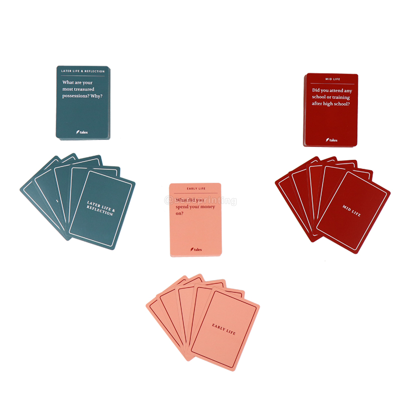 Custom Question Cards Printing Adult Playing Card Games