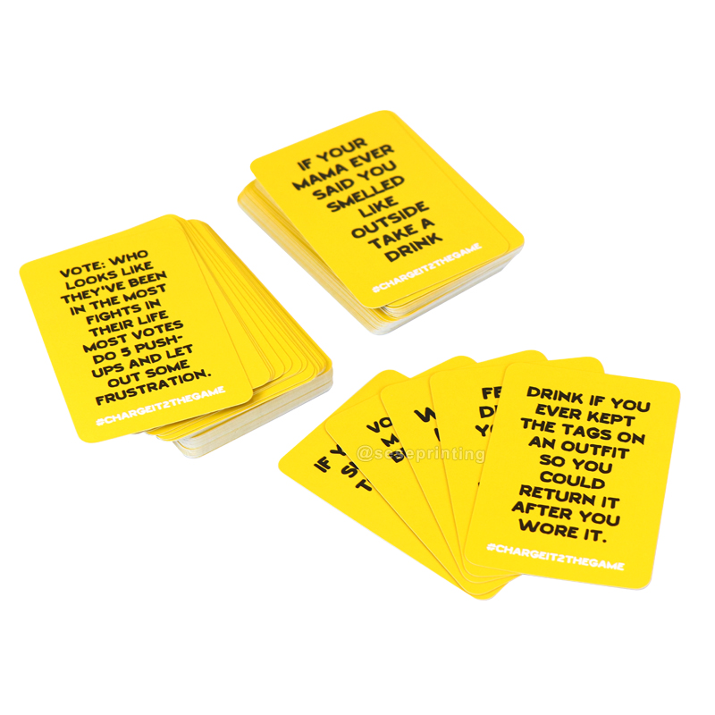 Custom Printed Party Drinking Card Game Couples Drunk Night Card