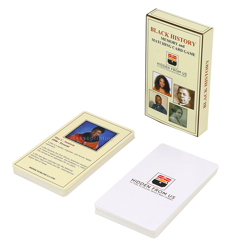 Memory and Matching Card Game Custom Printing Flashcards