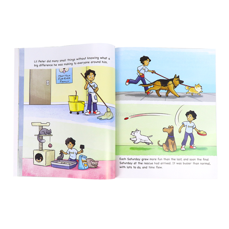 Paperback Book Printing Custom Coloring Kids Illustration Book