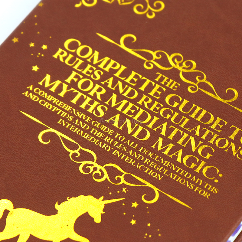 Custom Leather Cover Book Printing Foil Book Publishing Hardcover