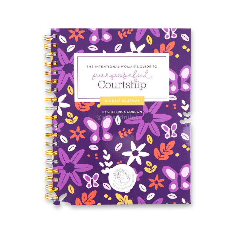 Custom Spiral Journal Planner Printing Guided Journal for Women