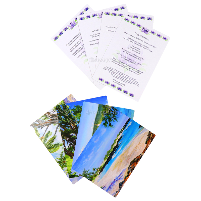 100 Stones of Grief Cards Printing Positive Affirmation Cards