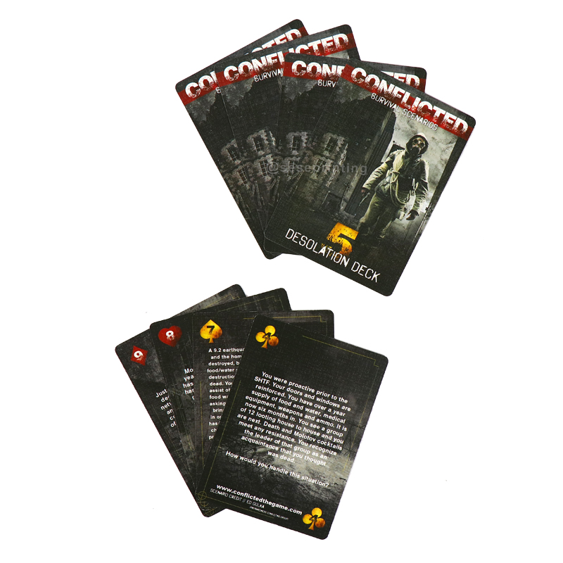 OEM Desolation Deck Playing Card Custom Printing Question Cards