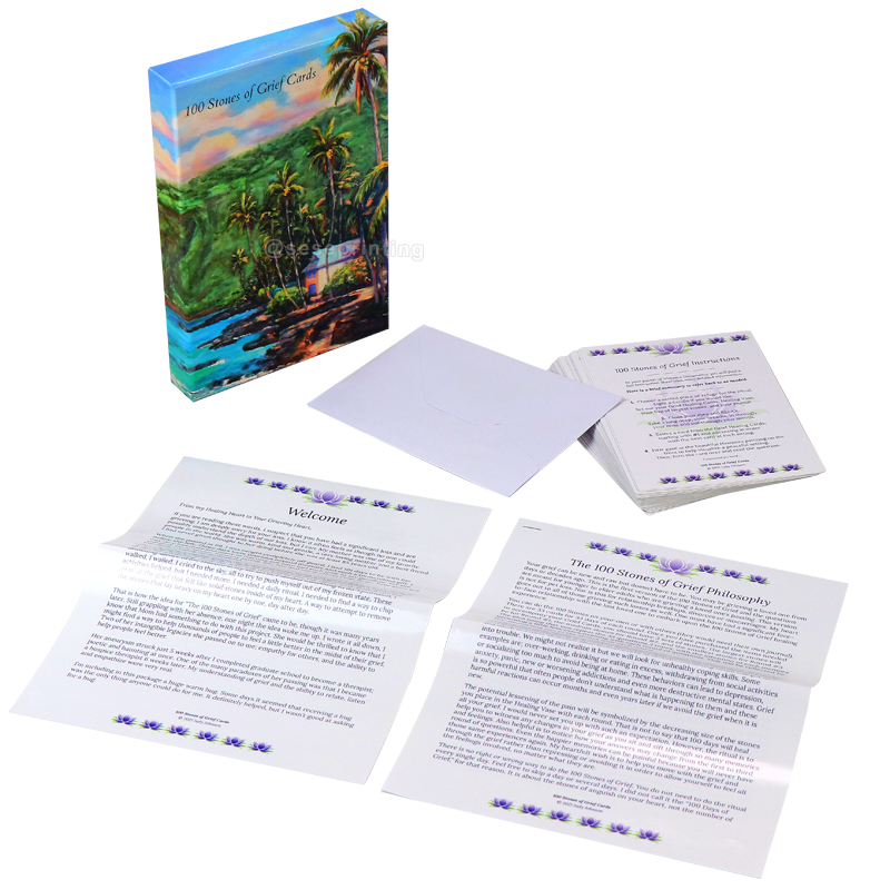 100 Stones of Grief Cards Printing Positive Affirmation Cards