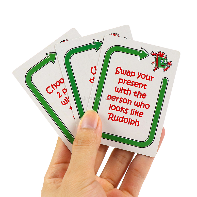 Custom Design Christmas Present Swapping Game Printing Card Game