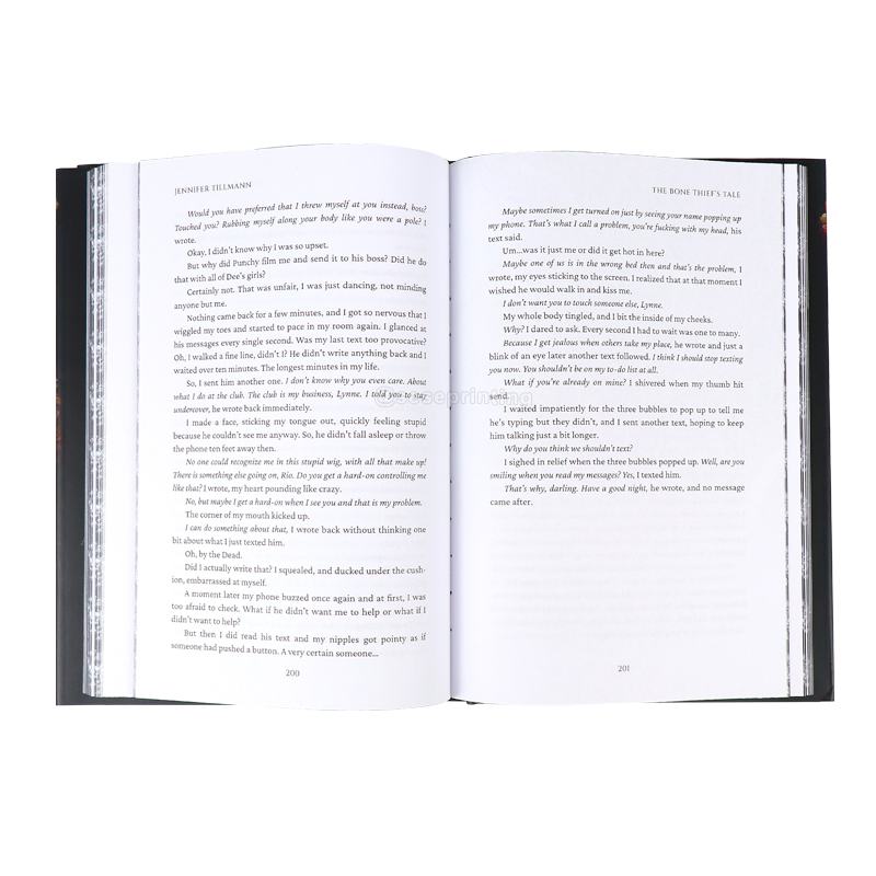 Custom Novel Sprayed Edges Hardcover Books Printing Dust Jacket