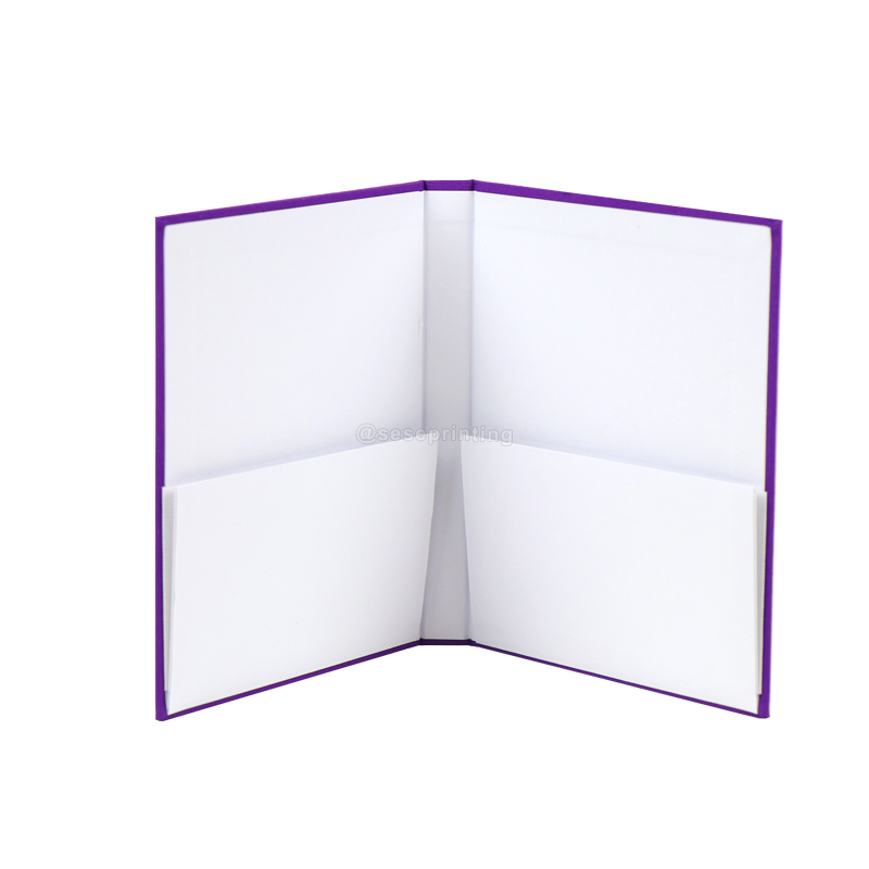 Custom Linen Fabric Cover A4 Presentation Folder with Pockets