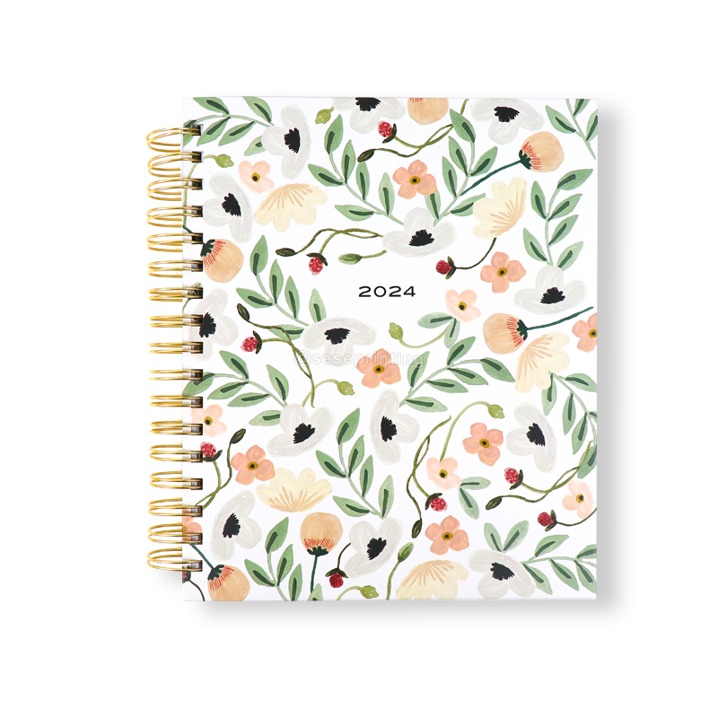 2024 Journal Diary Custom Notebook A5 Monthly Spiral Planner