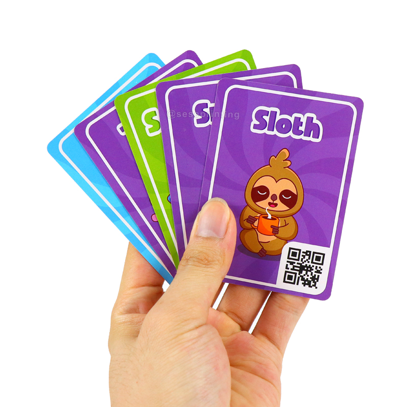 Round Corner Flashcards Printing Custom Educational Card Game