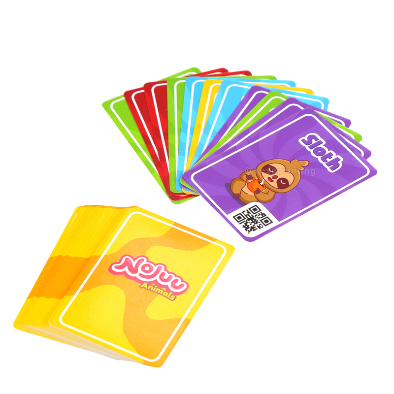 Round Corner Flashcards Printing Custom Educational Card Game