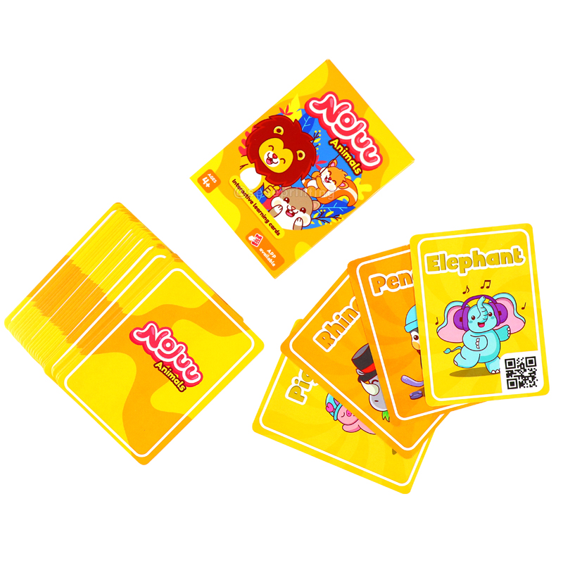 Round Corner Flashcards Printing Custom Educational Card Game