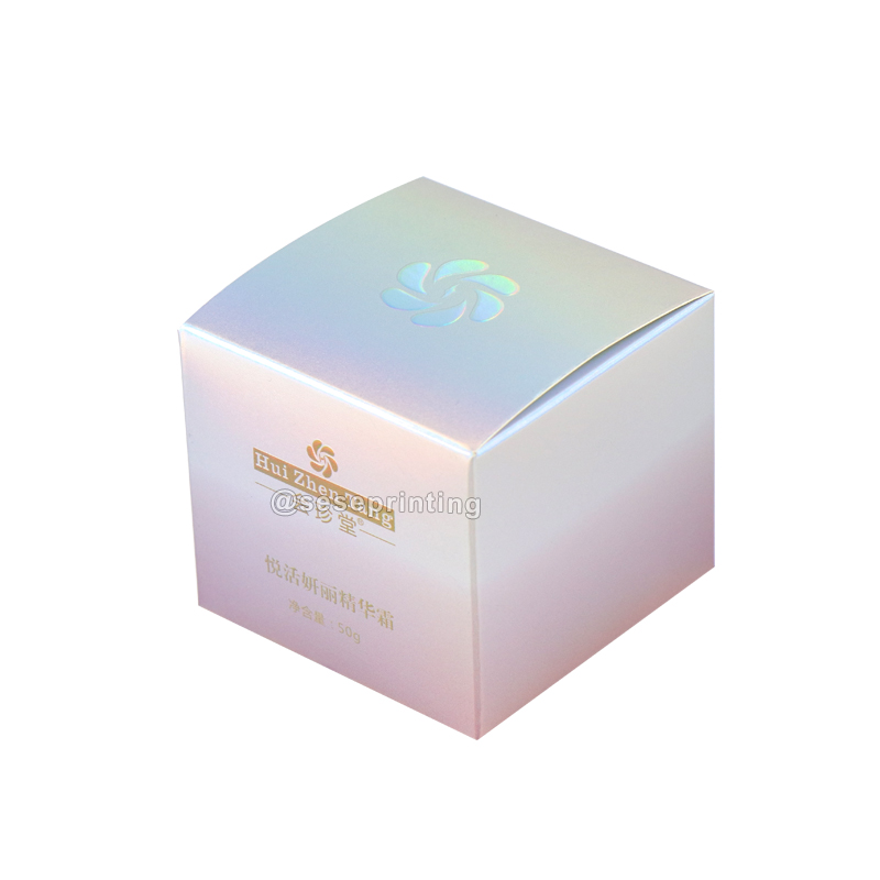 Skin Care Box Custom Laser Foil Printed Paper Tuck Box Packaging