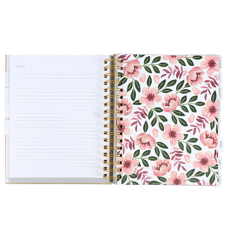 Yearly Agenda Printing Weekly Planner Custom Spiral Notebook