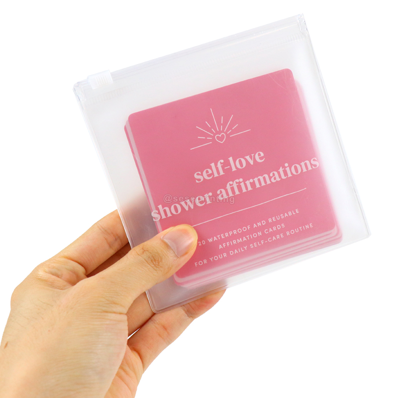 20 Waterproof Game Card Custom Printing Shower Affirmation Cards