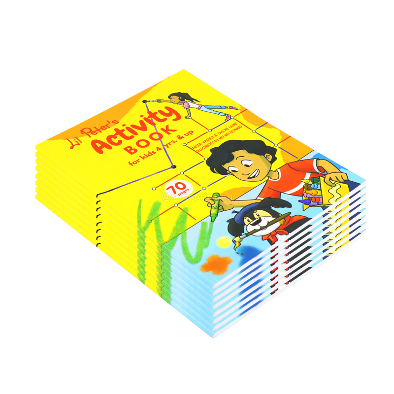 Custom Book Printing Paperback Children Coloring Book for Kids