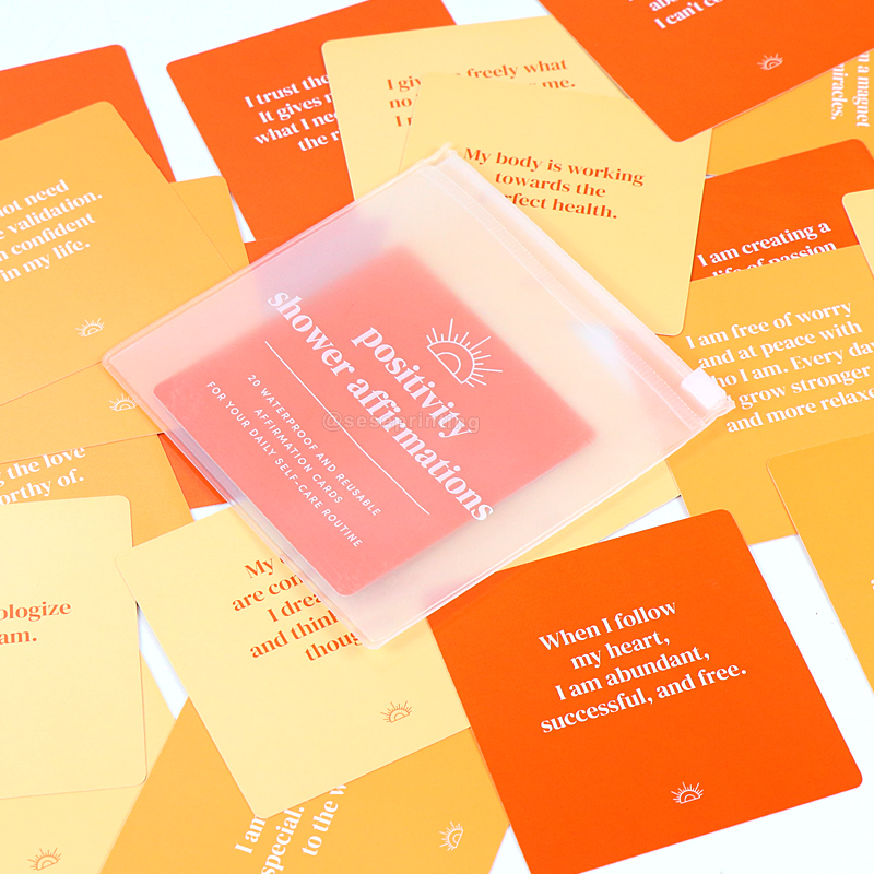 Mental Health Card Deck Print Waterproof Daily Affirmation Cards