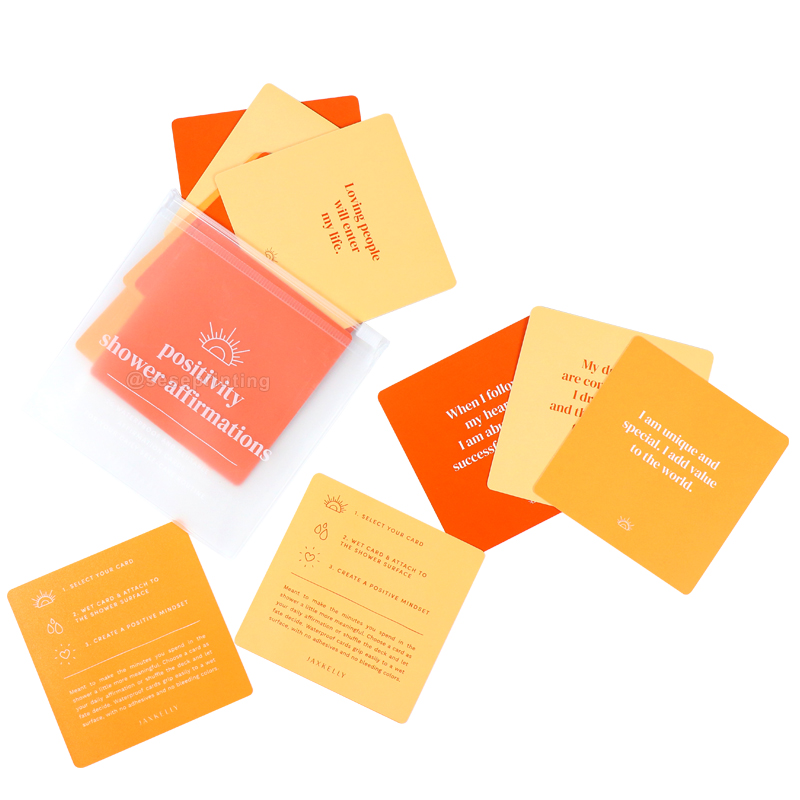 Mental Health Card Deck Print Waterproof Daily Affirmation Cards