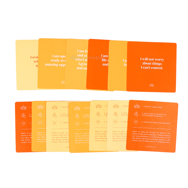 Mental Health Card Deck Print Waterproof Daily Affirmation Cards