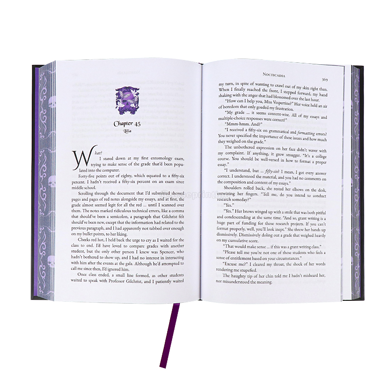 Custom Purple Foiled Hardcover Book Printing Special Edition Book