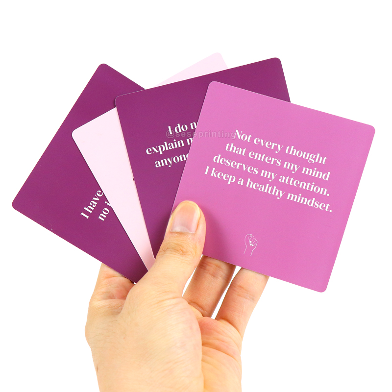 Self Care Card Printing PVC Shower Positive Affirmation Cards