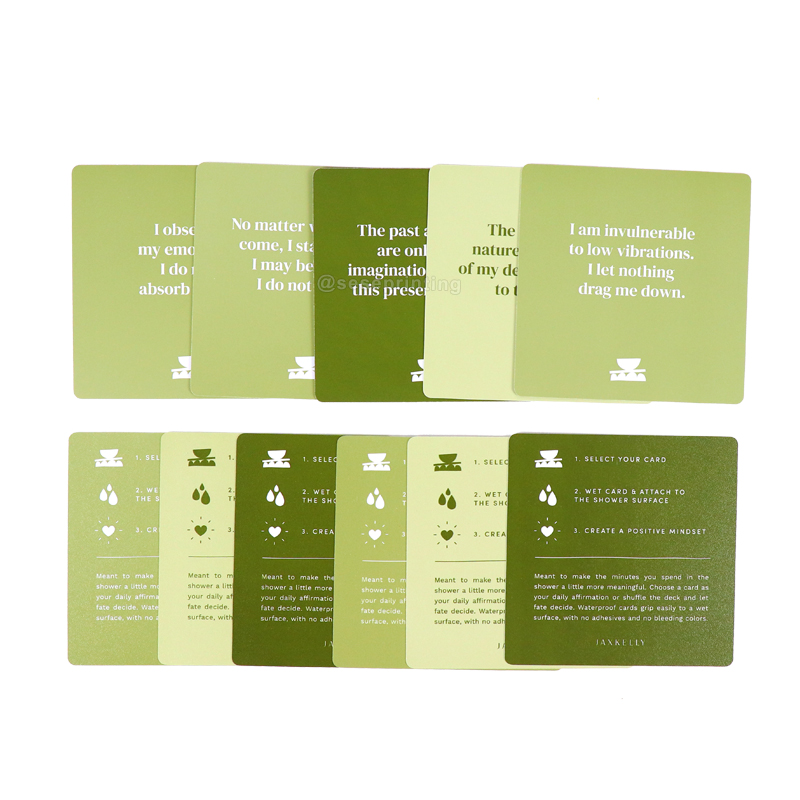 Printing Positive Encourage Words Daily Shower Affirmation Card