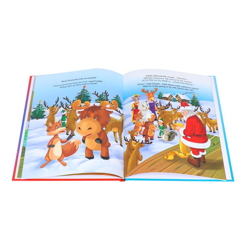 Custom Hardcover Children Merry Christmas Story Books Printing