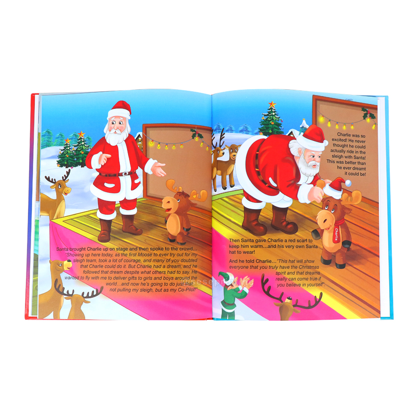 Custom Hardcover Children Merry Christmas Story Books Printing