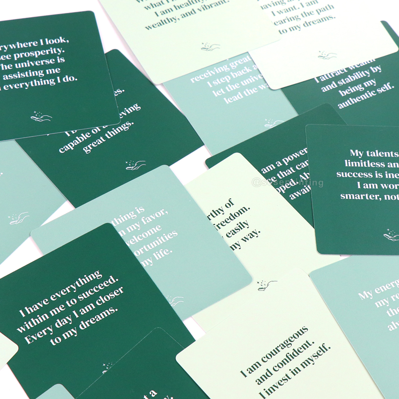 Printing Card Game Custom Affirmation Quotes Inspirational Cards