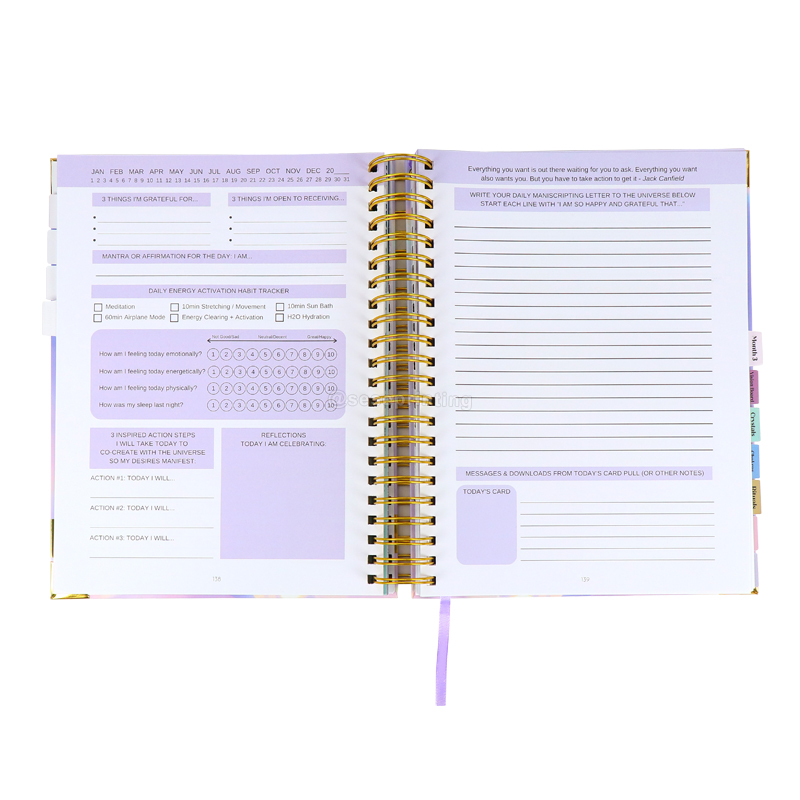 Spiral Planner Custom Maniscripting Journal Guidebook Printing