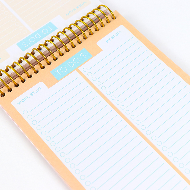 Custom Size Spiral Planner Notebook Printed To Do List Notepad