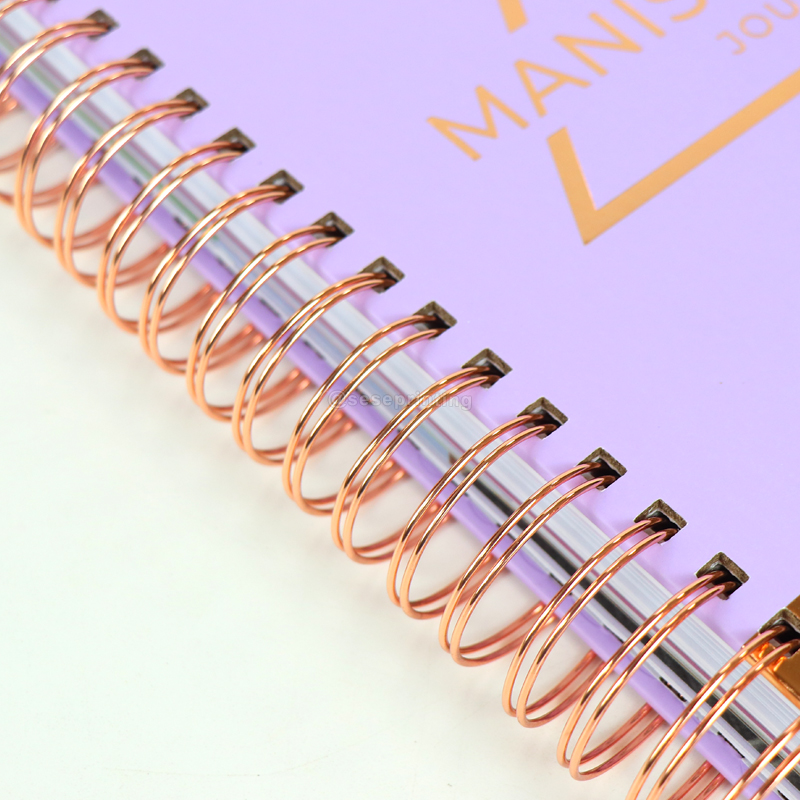 Custom Gold Spiral Planner Personalized Design Journal Notebook