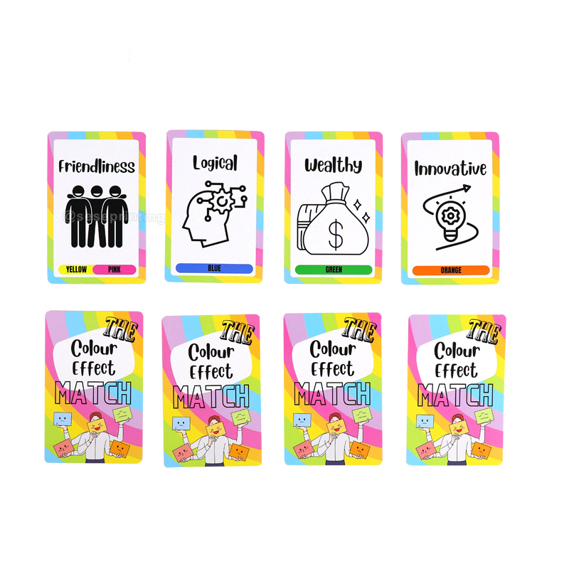 The Colour Effect Match Card Custom Education Flashcards Printing