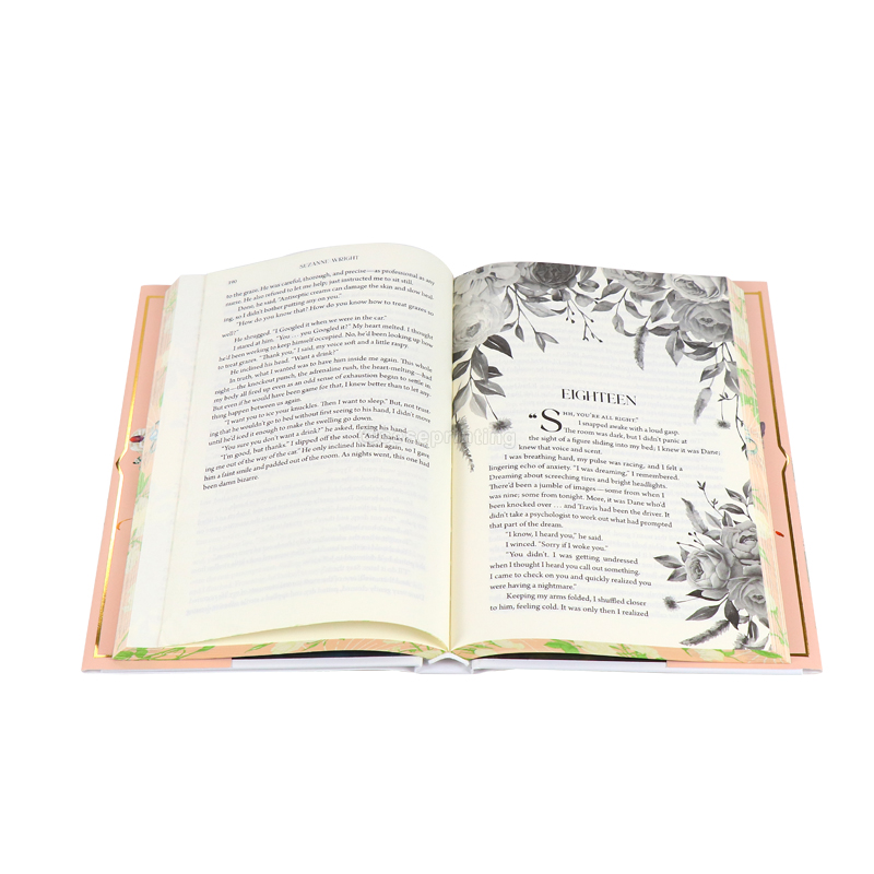 Custom Romance Books Printing Hardback Book with Foil Stamping