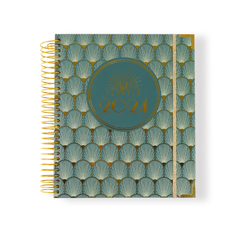 Create Planners and Notebooks Custom Printing Gold Spiral Journal