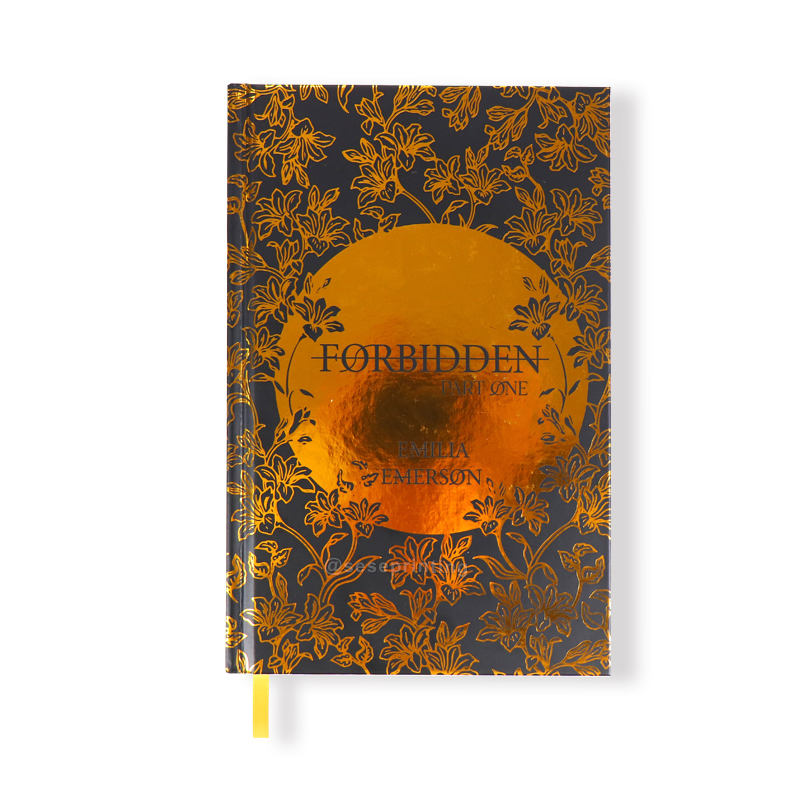 Gold Foil Hardcover Book Printed with Sprayed Edges and Slipcase