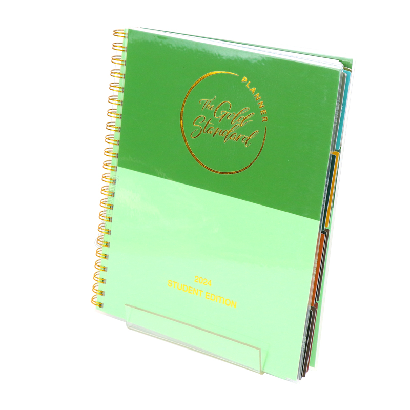 PVC Cover Journal Printed Spiral Student Planner with Stickers