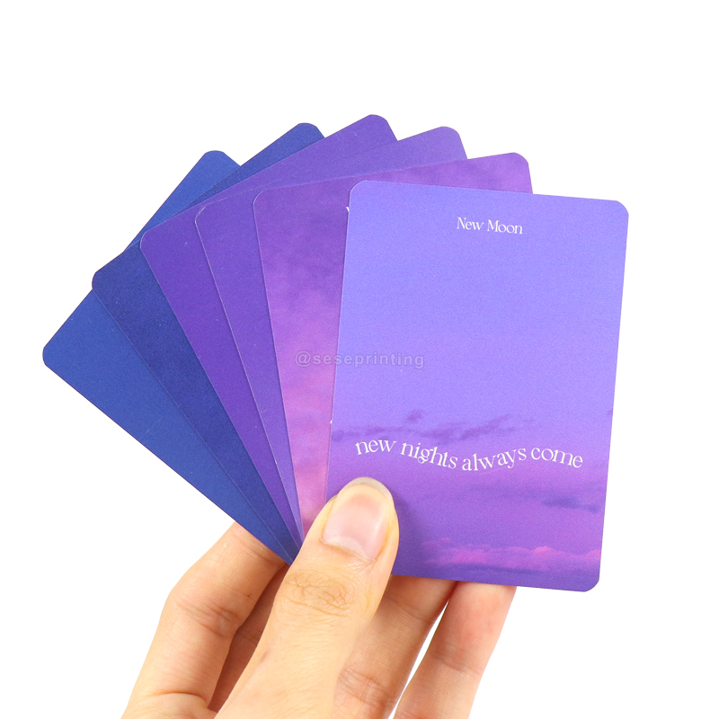 Silver Foiled Edges Card Game Custom Printing Affirmation Card Deck