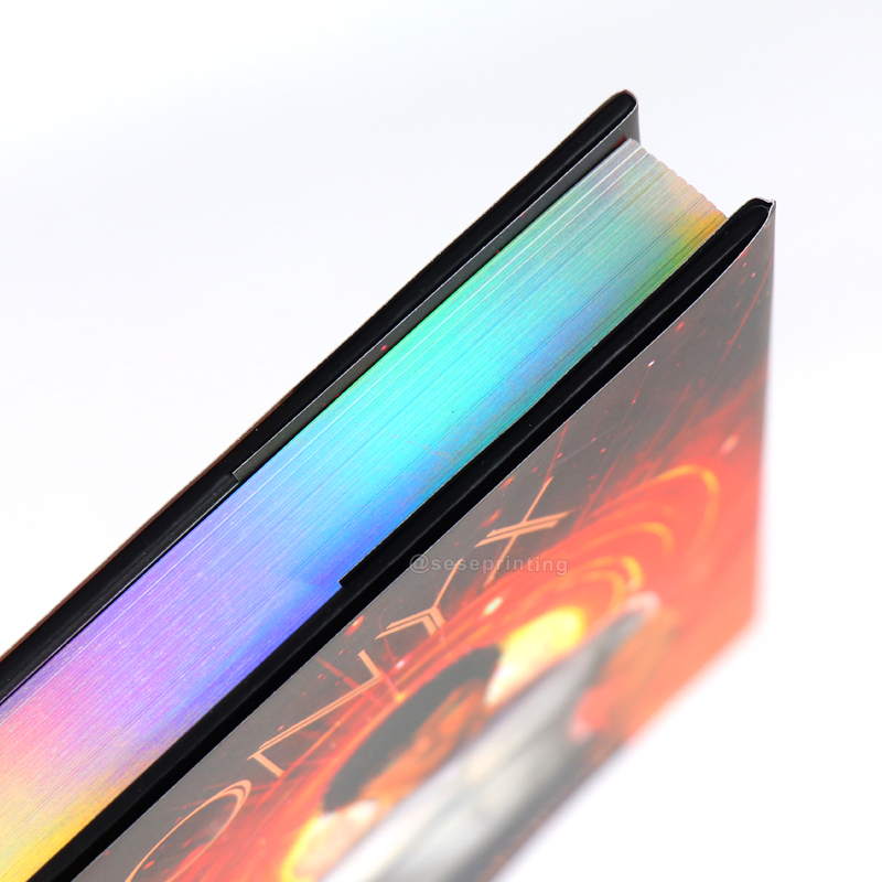 Publishing Hardback Book Printing Holographic Foil Sprayed Edges